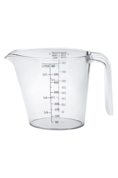 Pahar gradat, plastic, transparent, capacitate 500 ml