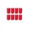 Set 8 capace hexagonale rosii pentru valva auto, aliaj aluminiu, lungime 1.8 cm