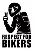 Abtibild &ldquo;Respect For Bikers&rdquo; Diverse Culori 300923-11