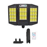 Lampa solara tripla cu suport de prindere, 30W, COB