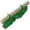 Conector regletă 1 pistă 15 borne verde