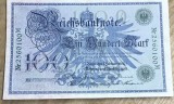 BNKSTR02DE Bancnotă Germania 100 Mărci / Mark 7 Februarie 1908, Serie Verde