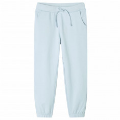 Pantaloni de trening pentru copii, albastru deschis, 128 GartenMobel Dekor