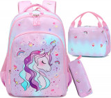 Popack Rucsac de școală unicorn pentru fete Impermeabil Rucsac pentru copii, Oem