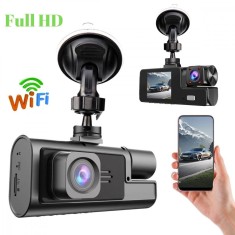 Camera Video Auto, 3 lentile, Wi-Fi ?i microfon. Supravegheaza-?i calatoriile. foto