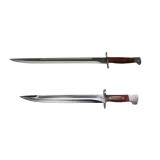 Set Vanatoare AK-47: Maceta 61cm + Cutit/Baioneta 50cm, Otel Inoxidabil, Teaca Inclusa