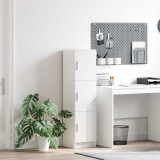 Bufet Alb Modern vidaXL, Lemn MDF, 3 Rafturi, Depozitare Sufragerie/Living, Design Dreptunghiular, Asamblare Usoara