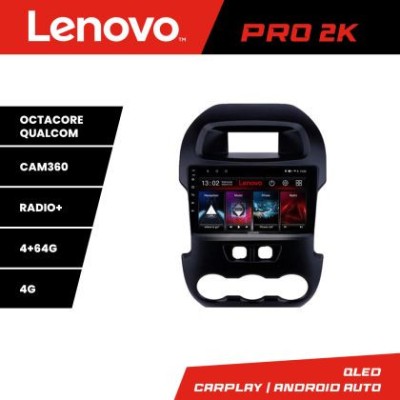 Navigatie Ford Ranger 2011-2015 8 core QLED 2K 4+64 360 Android Waze USB Navigatie Internet Youtube Radio Lenovo CarStore Technology foto
