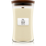 Woodwick White Teak lum&acirc;nare parfumată cu fitil din lemn 609.5 g