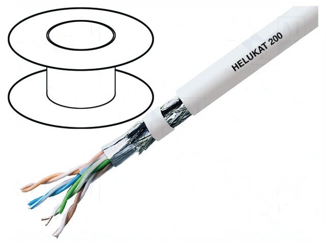 Cablu Ethernet Industrial HELUKAT 200 SF/UTP Cat5e 4x2x26AWG