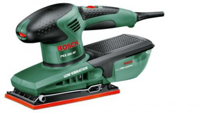 Slefuitor cu vibratii BOSCH PSS 250 AE , 250 W, 24000 vibratii min, cu foaie abraziva Red Wood si microfiltru Bosch foto