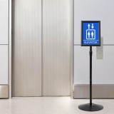 vidaXL Suport poster tip pedestal Manual Negru a4 Aluminiu și PVC 42020976