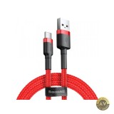 Cablu Date si Incarcare USB-A - USB-C Baseus Cafule 60W 0.5m Rosu CATKLF-A09