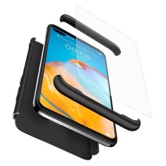 Husa 360 Antisoc Huawei P40 Negru, Protectie Completa Fata-Spate , GKK
