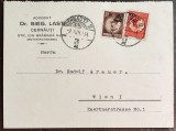 ROMANIA 1934 - Carte Postala Antet ADVOCAT DR. SIEG. LAST CERNAUTI - circulata la Viena (Austria), catre DR. RUDOLF GRAUER