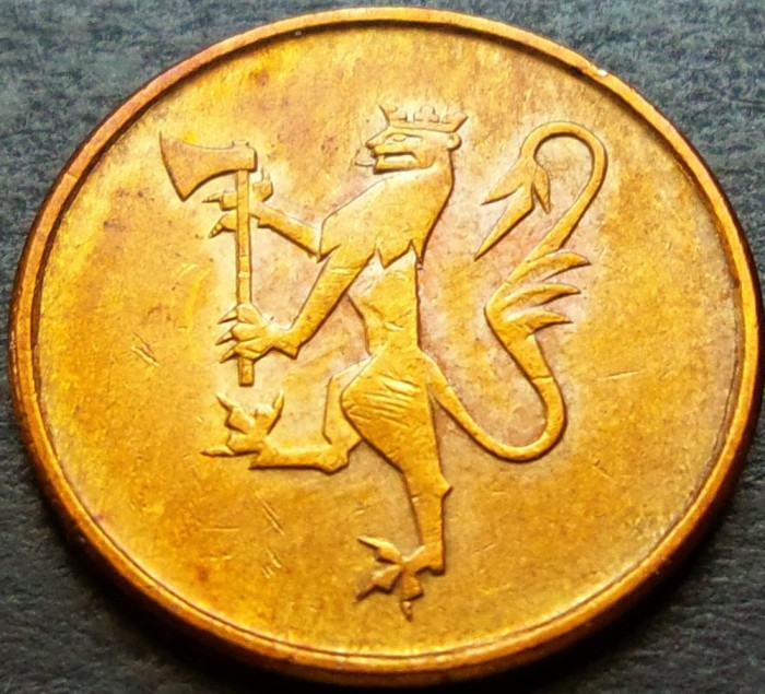 Moneda 5 ORE - NORVEGIA, anul 1977 * cod 2405 B