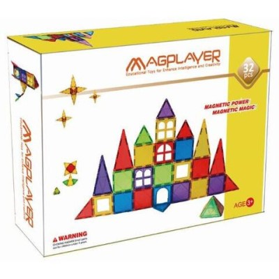 MAGPLAYER Set de constructie magnetic - 32 piese foto