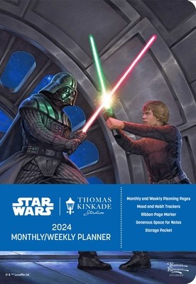 Star Wars by Thomas Kinkade Studios 12-Month 2024 Monthly/Weekly Planner Calenda foto