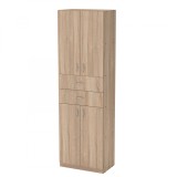 Dulap Sonoma KSC-11, 60x37x196 cm, 4 usi, 2 sertare, 4 rafturi, PAL melaminat, dormitor/hol