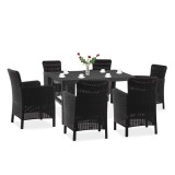 Cumpara ieftin Set mobilier de grădină Lyton 6+1, grafit