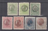 ROMANIA 1919 POSTA ROMANA CONSTANTINOPOL SUPRATIPAR 1919 P.T.T.F.F. EMISIUNEA II-a SERIE LIPSA GUMA