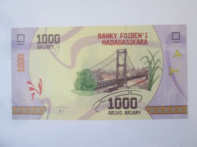 Madagascar 1000 Ariary 2017 UNC foto