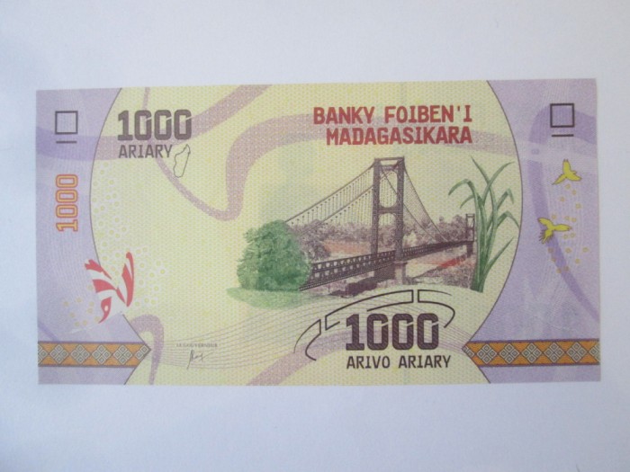 Madagascar 1000 Ariary 2017 UNC