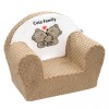 Fotoliu din burete pentru copii, cu imprimeu familia de ursi, New Baby, cappuccino, Baby Mix