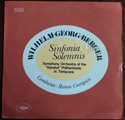 DISC LP RCM: WILHELM GEORG BERGER - SINFONIA SOLEMNIS (XIII) [ST-ECE 02104/1983] foto