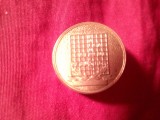 Insigna Romania - Cercul Rebusist Bucuresti , metal , d-2cm