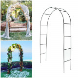 Pergola gradina, arcada metalica pentru flori, 240x140x37 cm, ProCart