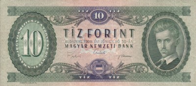 UNGARIA 10 forint 1969 VF+++!!! foto
