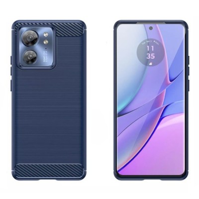 Husa pentru Motorola Edge 40 / Edge (2023) - Techsuit Carbon Silicone - Blue foto