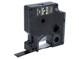 Bandă Neagră 12mm x 7m cu Caracter Alb