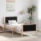vidaXL Cadru de pat cu headboard Negru 75 x 190 cm țesătură 878371