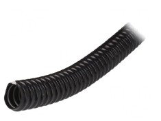 Tub de protec?ie PVC negru 16mm 30m foto