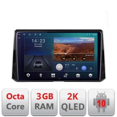 Navigatie Toyota Corolla/Auris 2018- B-388 Android Ecran 2K QLED octa core 3+32 carplay android auto KIT-388+EDT-E310V3-2K CarStore Technology foto