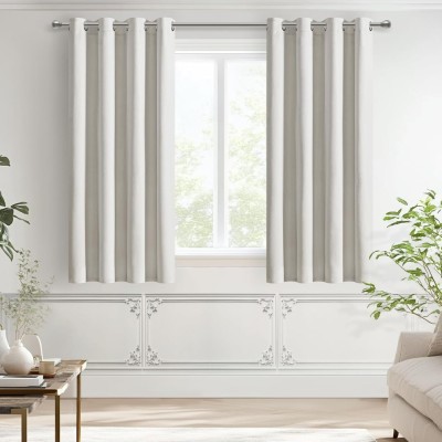 Draperie Blackout, 132 x 160 cm , Set 2 Bucati, Gri Deschis - CN foto