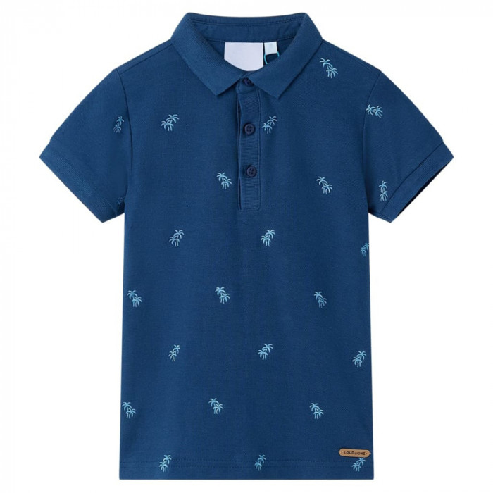 Tricou polo pentru copii, albastru &icirc;nchis, 128 GartenMobel Dekor