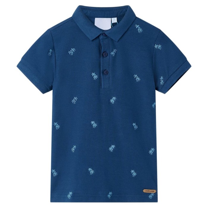 Tricou polo pentru copii, albastru &icirc;nchis, 128 GartenMobel Dekor