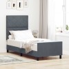 VidaXL Cadru de pat cu headboard Gri &icirc;nchis 80 x 200 cm Catifea 3344970