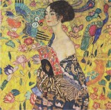 Puzzle 1000 piese - Art Collection - Gustav Klimt - Doamna cu evantaiul | Trefl