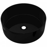 Cumpara ieftin Bazin chiuveta ceramic, Rotund Negru 40x15 cm