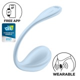 Vibrator Special Portabil Smooth Petal, Bleu