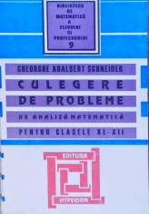 CULEGERE DE PROBLEME DE ANALIZA MATEMATICA PENTRU CLASELE 11-12-GHEORGHE ADALBERT SCHNEIDER-257350
