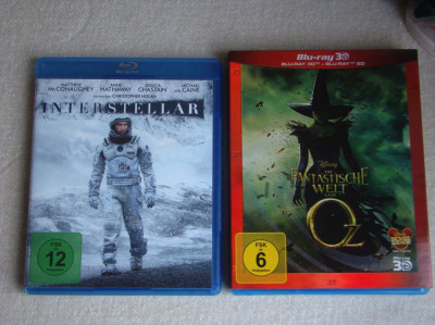 Lot 2 Blu-ray (Interstellar / OZ The Grat And Powerful 3D) - ca NOI foto