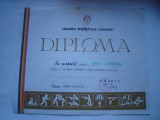 Diploma Uniunea Tineretului Comunist, inot, 1989