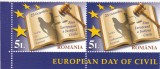 ROMANIA 2011 LP 1920 b ZIUA EUROPEANA A JUSTITIEI CIVILE SERIE CU VINIETA MNH