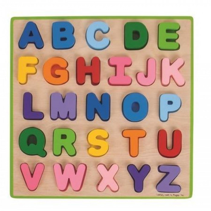 Puzzle colorat Alfabet, 26 piese, 2 - 6 ani