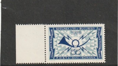1969 LP 700 CONFERINTA MINISTRILOR DE POSTA SI TELECOMUNICATII MNH NESTAMPILAT foto